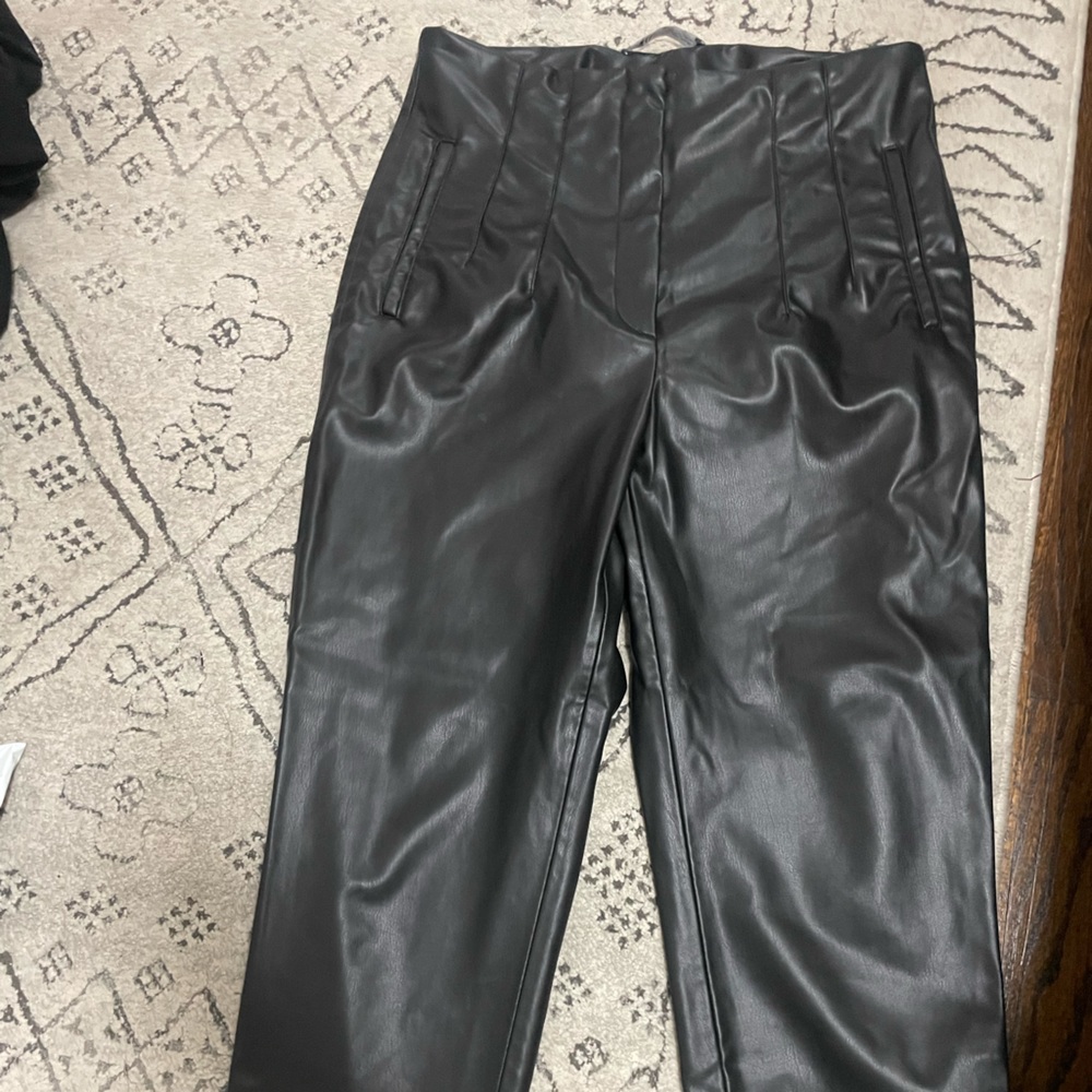 Zara faux leather pants